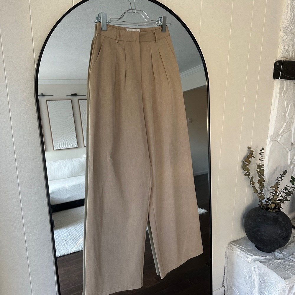 Fashion Nova Tan Wide Leg Pants